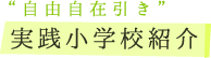 “自由⾃在引き”実践小学校紹介