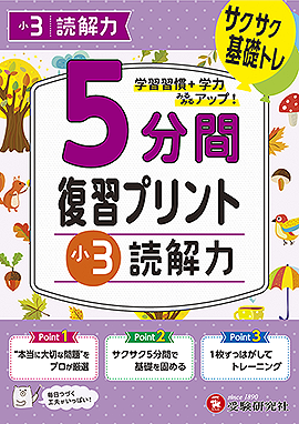 小3  5分間復習プリント 読解力