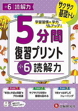 小6  5分間復習プリント  読解力