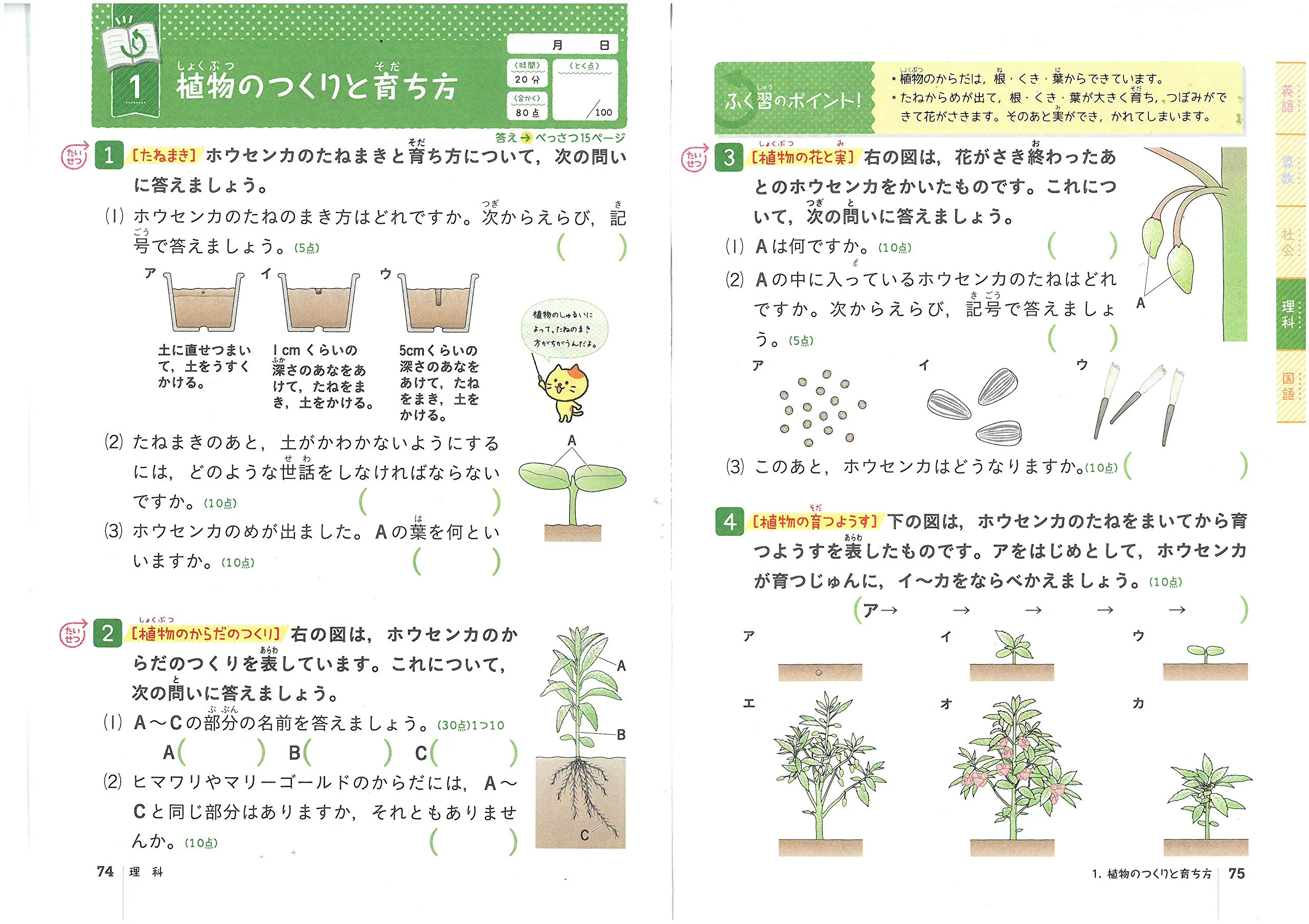小３ 全科の復習テスト 全科の復習テスト 小学生の方 馬のマークの増進堂 受験研究社