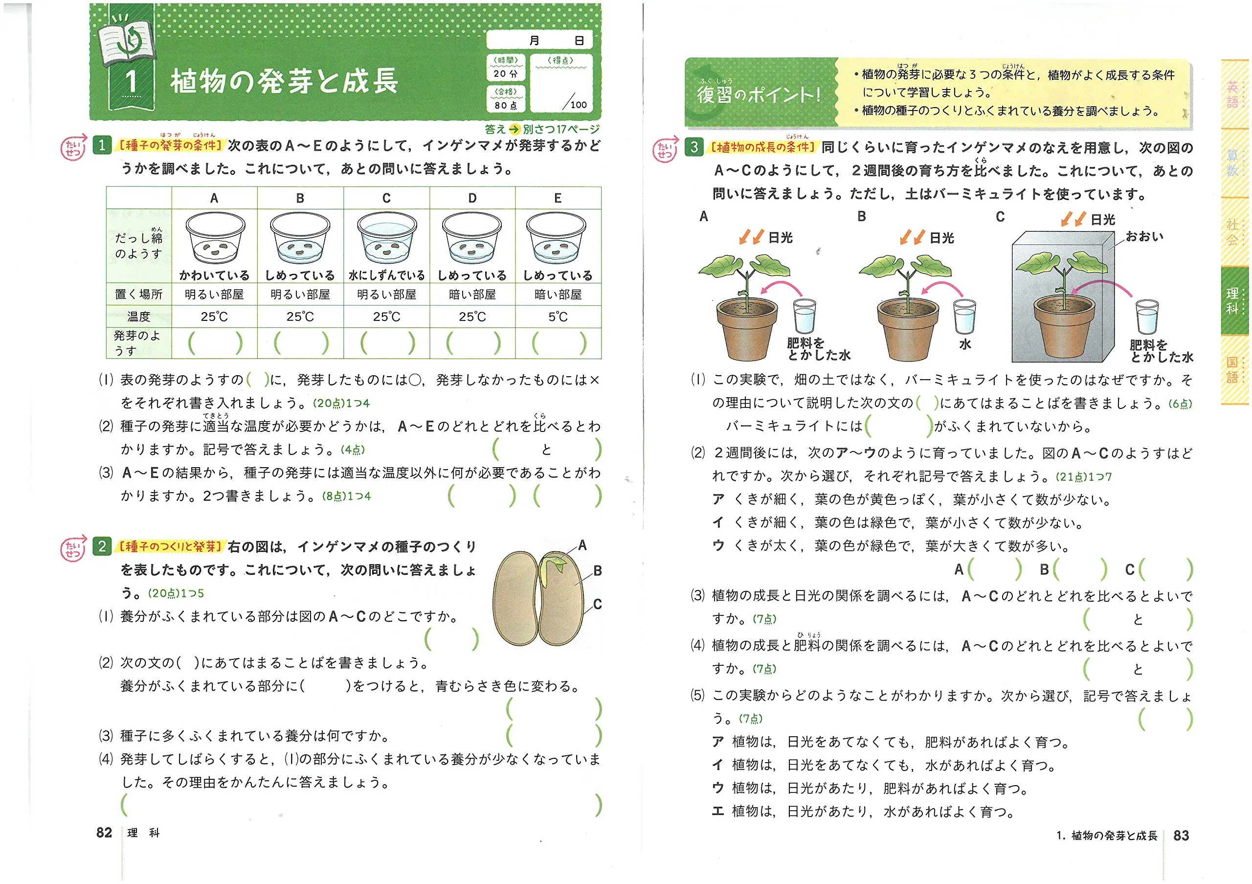 小５ 全科の復習テスト 全科の復習テスト 小学生の方 馬のマークの増進堂 受験研究社