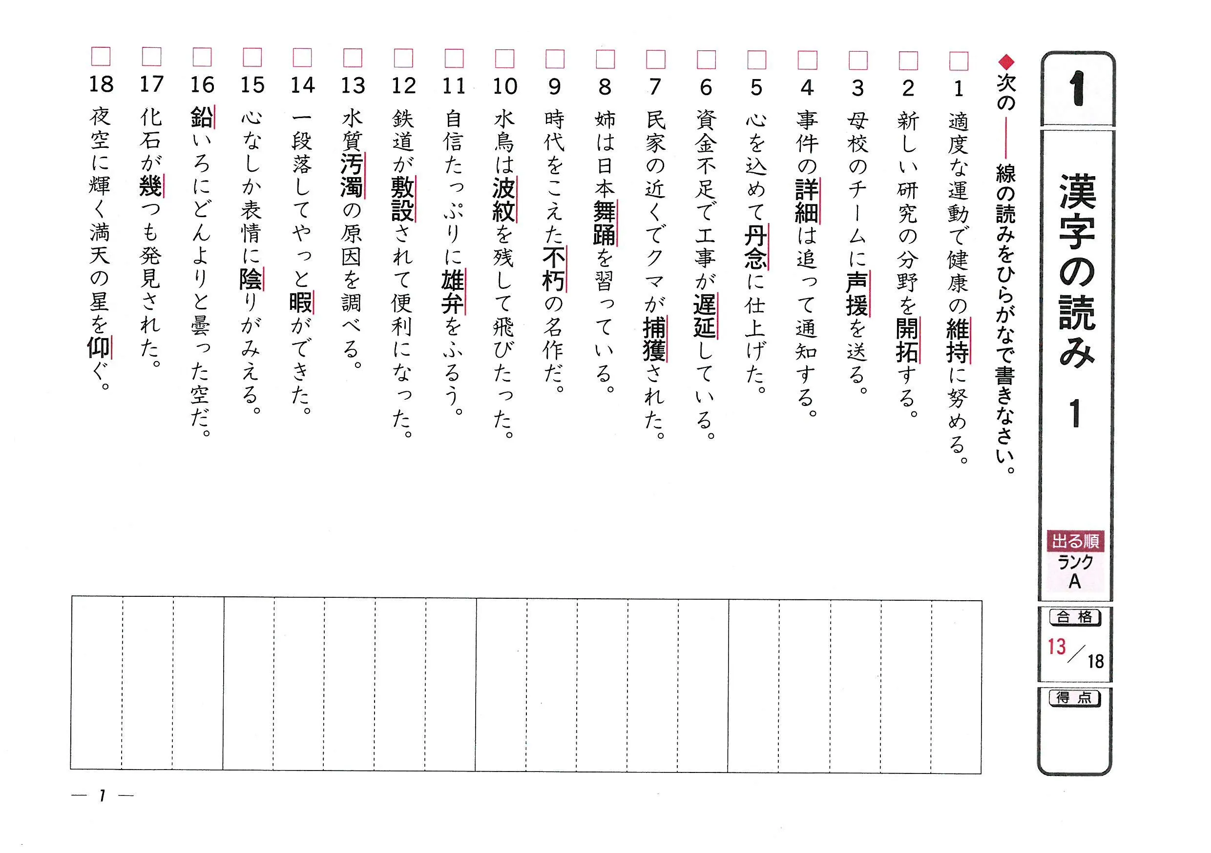 漢字検定５分間対策ドリル４級：5分間対策ドリル - 資格を目指す方｜馬
